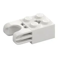 Technic Brick Special 2 x 2 with Ball Socket Wide and Axle Hole, No Arm Holes, White
