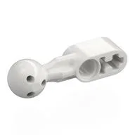 Technic Beam 1 x 2 with Ball Joint Holes in Ball, White