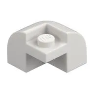 Brick Round, Curved 2 x 2 x 1 1/3, Corner, White