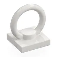 Tile Special 2 x 2 with Ring, White