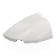 Brick Round, Curved Double 3 x 2 Beveled with Stud Notch Left, White