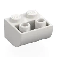 Brick Curved Inverted 2 x 2, White