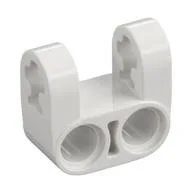Technic Axle and Pin Connector Perpendicular Double Split [Reinforced], White