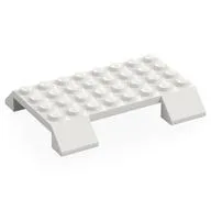 Brick Sloped 45° 6 x 8 Double with 4 x 8 Bottom Cutout, 1 x 4 Side Cutout, White