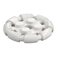 Plate Special 2 x 2 with Bar Frame Round, White