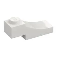 Brick Curved, 3 x 1 with 1/3 Inverted Cutout, White