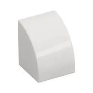 Brick Curved 1 x 1, White