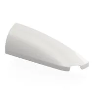 Brick Round, Curved Double 1 x 4 with Stud Notch Right, White