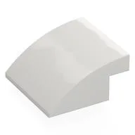 Brick Curved 4 x 4 x 1 2 / 3, White