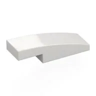 Brick Curved 3 x 1 x 2/3, White