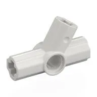 Technic Axle and Pin Connector Angled Triple - 60°, White