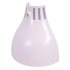 Technic Panel Bell, Half Curve 10 x 11 x 5 1/2 with Light Bluish Grey Stripes Print, White