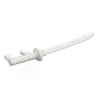 Weapon Katana with Neck Bracket, White
