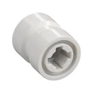 Wheel 8 x 9 with Hole Notched for Wheels Holder Pin, Re-inforced Back, White