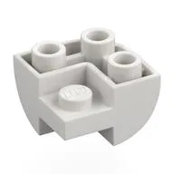 Brick Curved Inverted 2 x 2 x 1, Corner, White