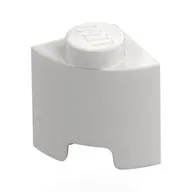 Brick Round, Quarter 1 x 1, White