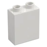 Duplo Brick 1 x 2 x 2 with Bottom Tube, White