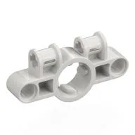 Technic Connector 1 x 5 with Worm Gear Hole, White