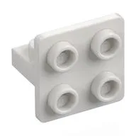 Bracket 1 x 2 - 2 x 2 Centered, White