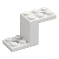 Bracket 5 x 2 x 2 1/3 with Holes, Inside Stud Holder, White
