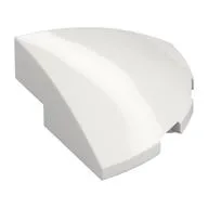 Brick Round Corner, Curved 3 x 3 x 1 Quarter Circle, White