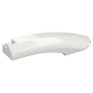 Brick Round, Curved 10 x 2 x 2 with Rounded End Right, White