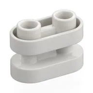 Brick Special 1 x 2 Rounded with Center Bars, White