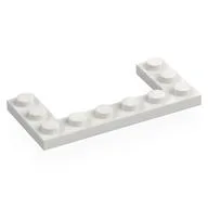 Plate 3 x 6 with 2 x 4 Cutout, White