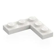 Plate 3 x 3 Corner, White