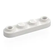 Plate Special 1 x 4 Rounded with 2 Open Studs, White