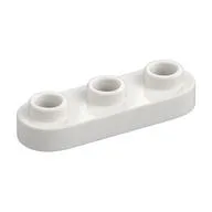 Plate Special 1 x 3 Rounded with 3 Open Studs, White