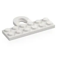 Plate Special 2 x 6 with Wall Mount Hook, White