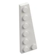 Wedge Plate 6 x 2 Right, White