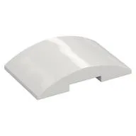 Brick Curved 4 x 6 Double, 2 x 4 Cutout, White