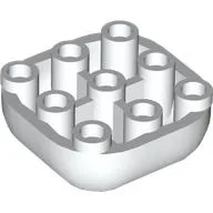 Brick Round, Curved Inverted 3 x 3, White