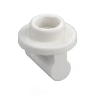 Plate Special Round 1 x 1 with Hollow Stud and Bar on Underside - Long Space, White