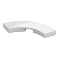 Tile 3 x 3 Curved, Macaroni, White