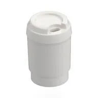 Equipment Cup with Take Out Lid With Drinking Hole [Plain], White