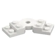 Plate Angled 2 x 2 with Step and Hole in Center, White