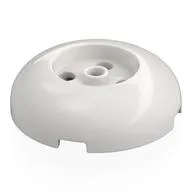 Brick Round 4 x 4 Dome Top with Round 2 x 2 Recessed, 4 Studs, White