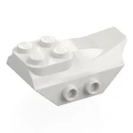 Brick Special 2 x 5 with Slope, Studs on Side, White
