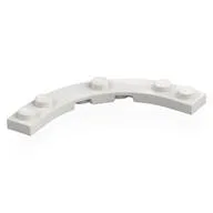 Plate Round Corner 5 x 5 with 4 x 4 Round Cutout, White
