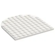 Plate 10 x 10 with Rounded End, White