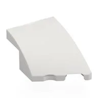 Brick Wedged, Curved 3 x 2 with Stud Notch Right, White