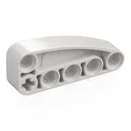 Technic Beam 2 x 5 L-Shape with Quarter Ellipse Thick, White