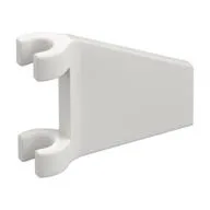 Flag 2 x 2 Trapezoid with Flared Area between Clips, White