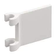 Flag 2 x 2 Square, Flared Clip Edge [Thick Clips], White
