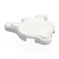 Tile Special, Splat with Rounded Sides, White
