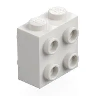 Brick Special 1 x 2 x 1 2/3 with 8 Studs on 2 Sides, White