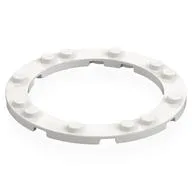 Plate 8 x 8 Round with 6 x 6 Round Cutout, White